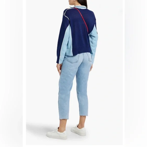 RAG & BONE Cropped High-Rise Straight Leg Mom Jeans Medium Wash Size 23 US 0 - Picture 4 of 4